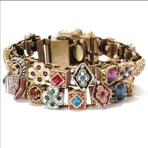 Shelly Cooper of Sweet Romance Jewelry, vintage inspired, double slide bracelet.